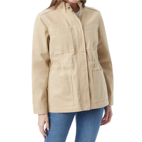 Gloria Vanderbilt Jackets & Blazers - Gloria Vanderbilt Khaki Tan Cotton Canvas Anorak Utility Jacket Size XXL